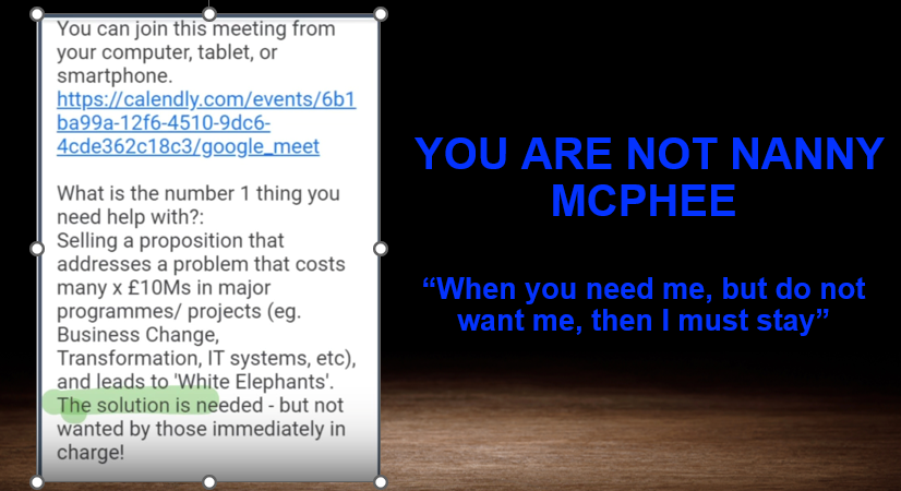 Nanny McPhee principle